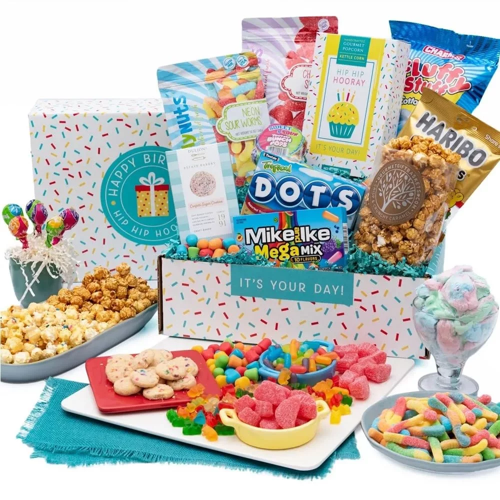 Deluxe Happy Birthday Care Package - Birthday Candy Food Gift Box By
