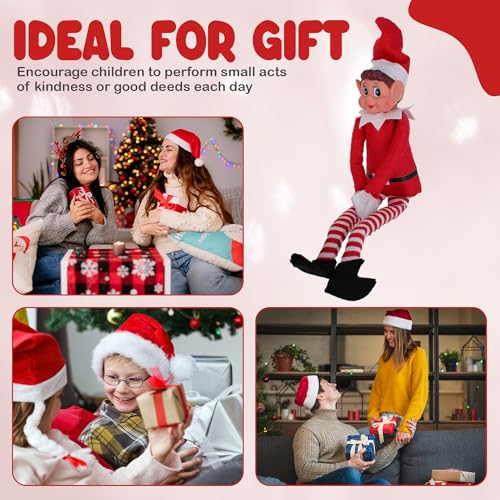 Quebec Naughty Elf Set - Boy & Girl Christmas Elf Figures, Santa's Little Helper Inspired, Soft Body, Vinyl Faces, 12 Inch, Couple