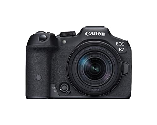 Canon EOS R7 RF-S18-150mm F3.5-6.3 IS STM Lens Kit, Mirrorless Vlogging Camera, 32.5 MP Image Quality, 4K 60p Video, DIGIC X Image Processor, Dual Pixel CMOS AF, Subject Detection, Content Creators