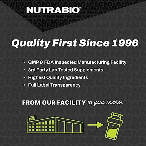 NutraBio Plant Protein – Complete Amino Acid Profile – 20G of Protein per Scoop – Gluten and Dairy Free, Zero Fillers, Naturally Sweetened, Non-GMO, USA Made Protein Powder (Vanilla Wafer)