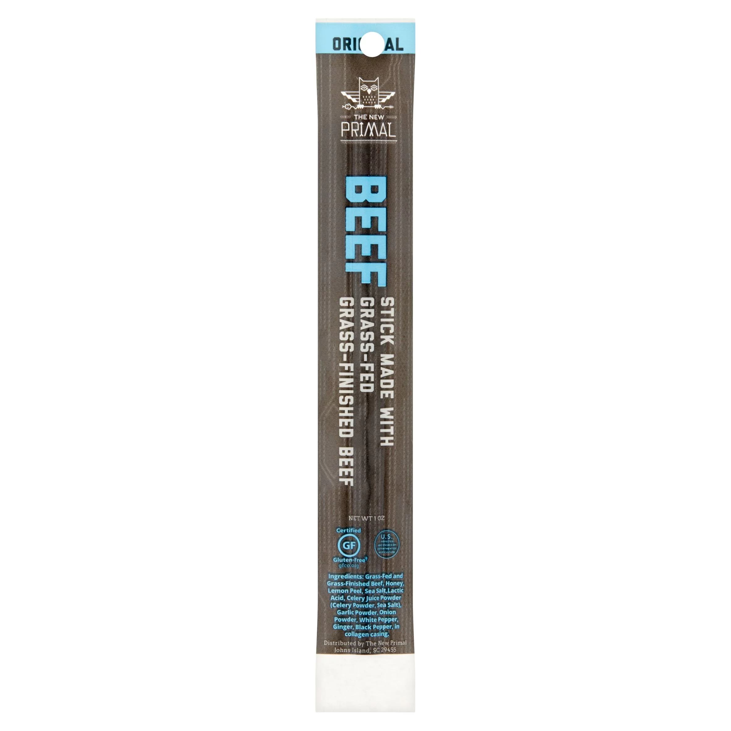 The New Primal Original Beef Jerky Stick, 1 oz (Pack of 20)