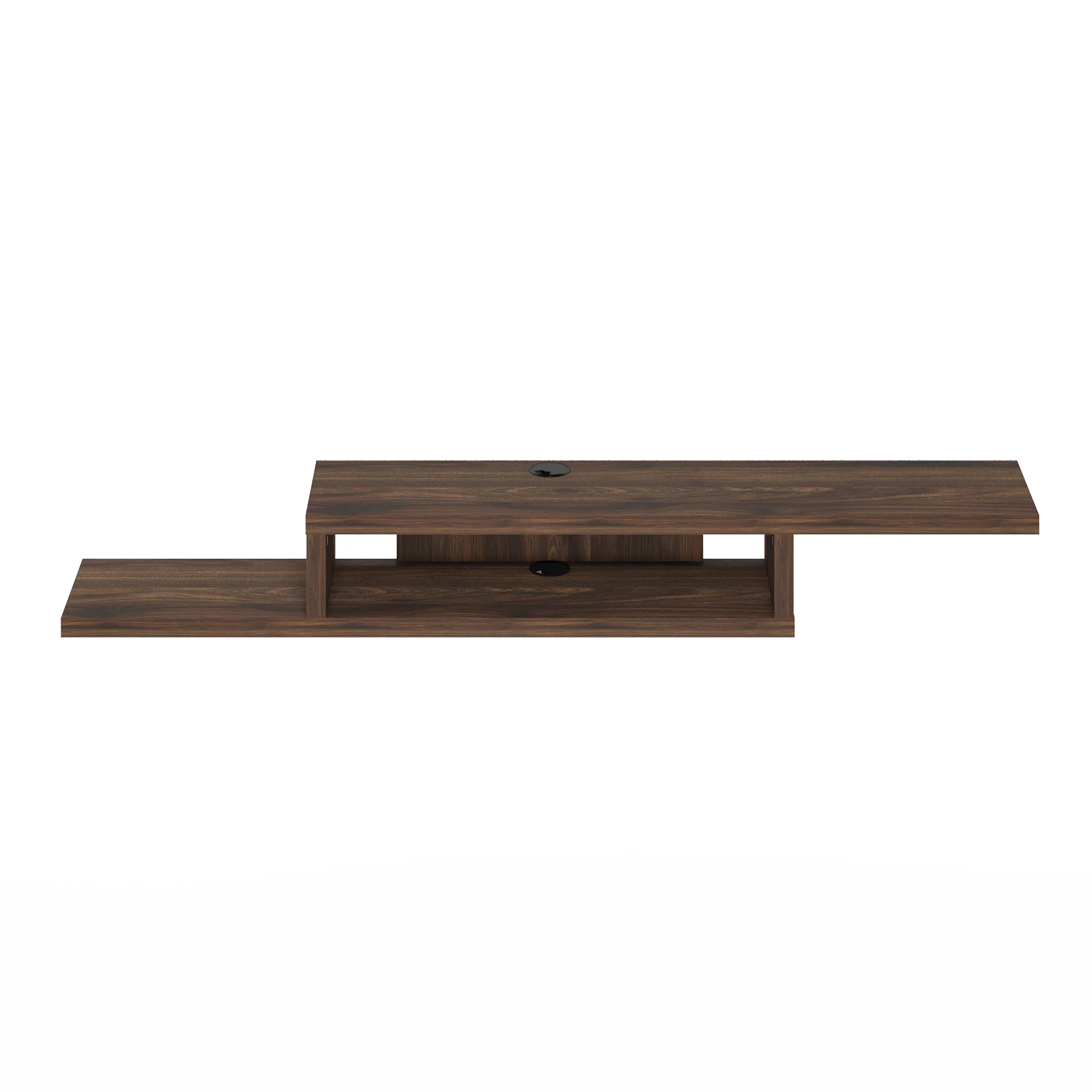Furinno Indo Wall Mounted Floating Media Console, 60 inch, Columbia Walnut