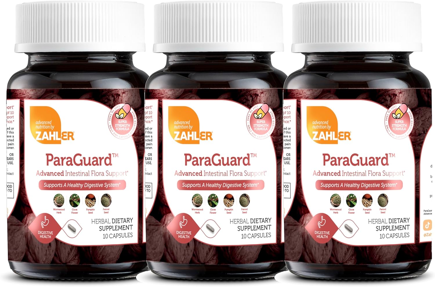 Zahler - ParaGuard Capsules - Gut Health Supplement - Formula has Wormwood, Garlic Bulb, Pumpkin Seed, Clove & More - Natural Support for Humans - Certified Kosher 27 count.