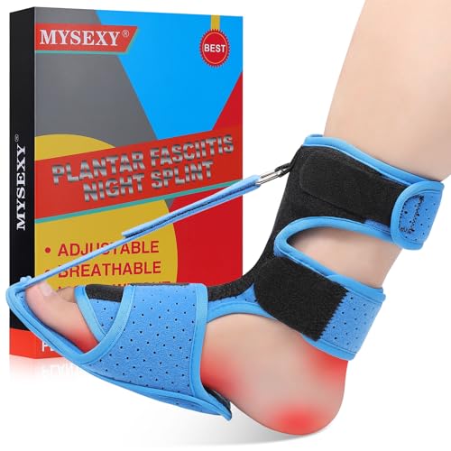 Plantar Fasciitis Night Splint - Upgraded Plantar Fasciitis Relief Braces For Women And Men Day Night - Ankle Brace Arch Support Achilles Tendonitis Relief Foot Drop Heel Pain Relief Comfortable & Adjustable