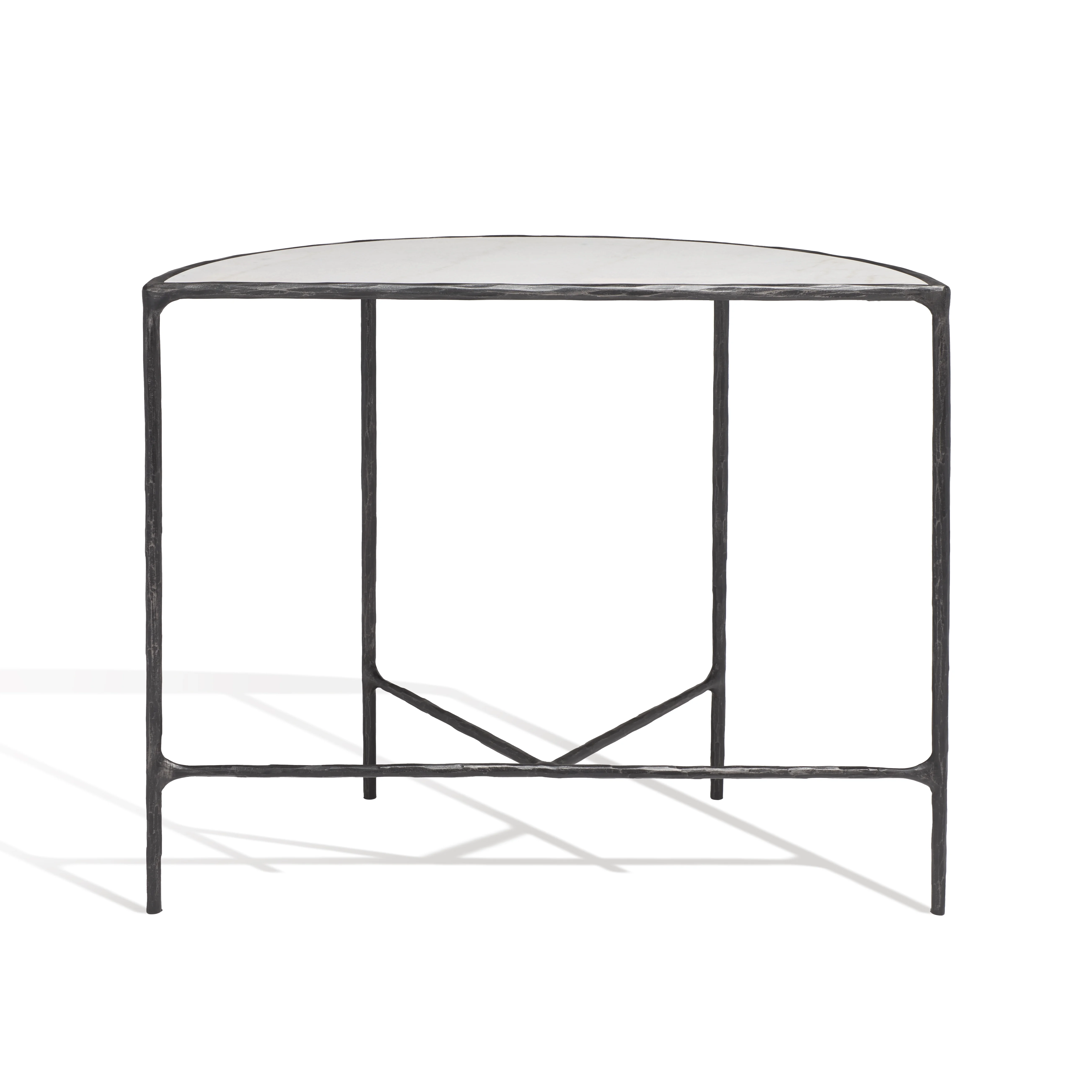SAFAVIEH Couture Jessa Glam Metal Console Table, Black/White