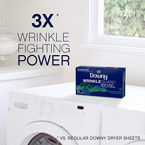 Downy WrinkleGuard Dryer Sheets, Fresh, 150 count