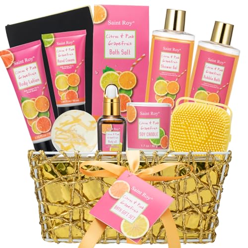 Luxury Bath & Body Set For Women LAVENDER & HONEY Large Spa Basket 20Pcs Luxurious Bath Spa Kit for women, Mother Day Gifts Perfect Spa Kit, Body Lotion & More Birthday Gift Baskets for Women