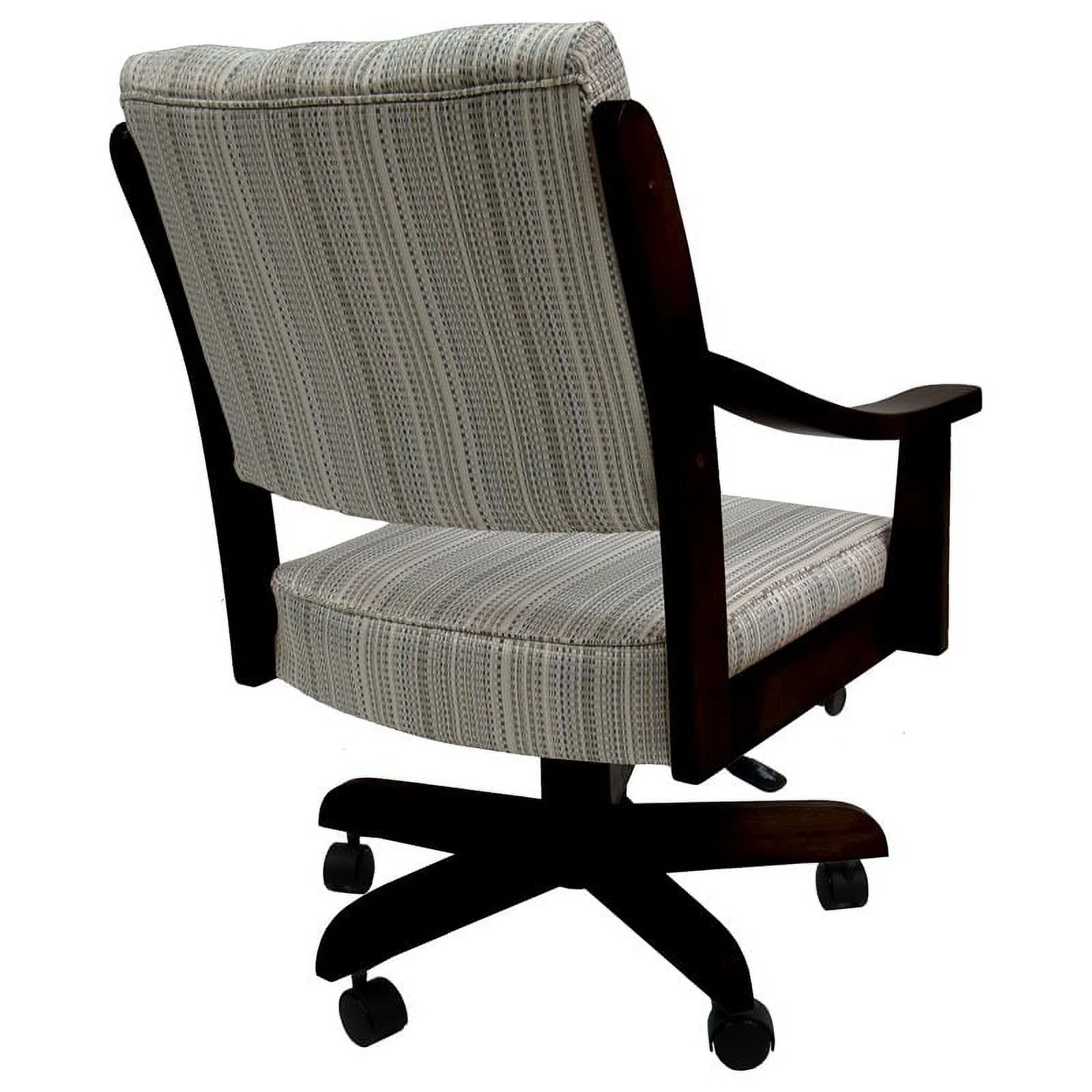 Swivel Wood Dining Caster Chair Casa in Natural/ Black