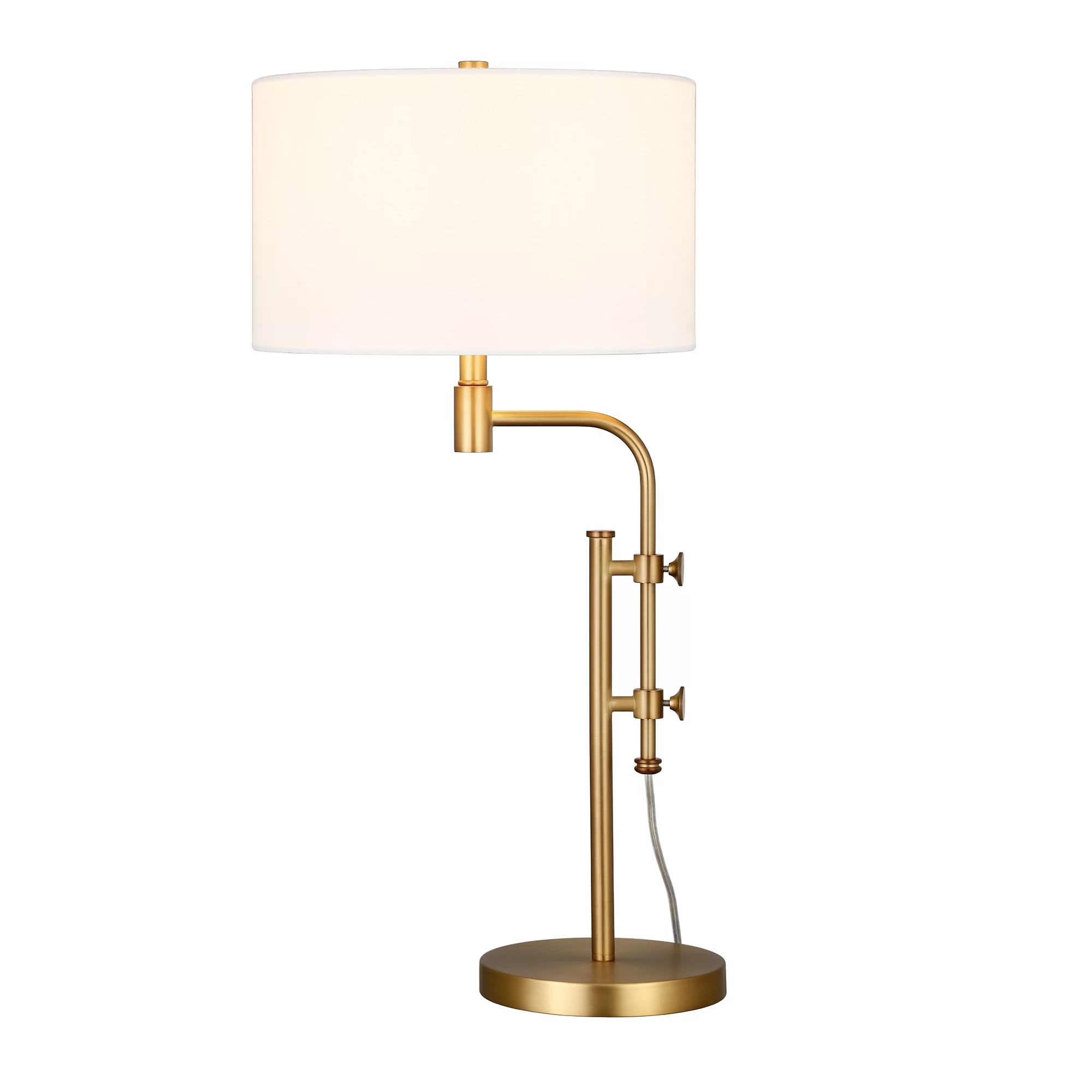 Evelyn&Zoe Industrial Metal Height Adjustable Table Lamp