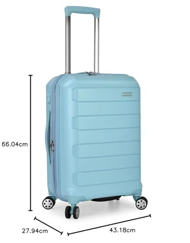 Traveler's Choice Pagosa Indestructible Hardshell Expandable Spinner Luggage, Black, 22