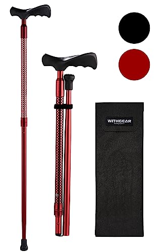 Ergo Walking Cane for Men & Women - Walking Canes for Seniors | Adjustable Cane for Women Walking Sticks for Seniors Balance | Foldable Walking Stick for Seniors