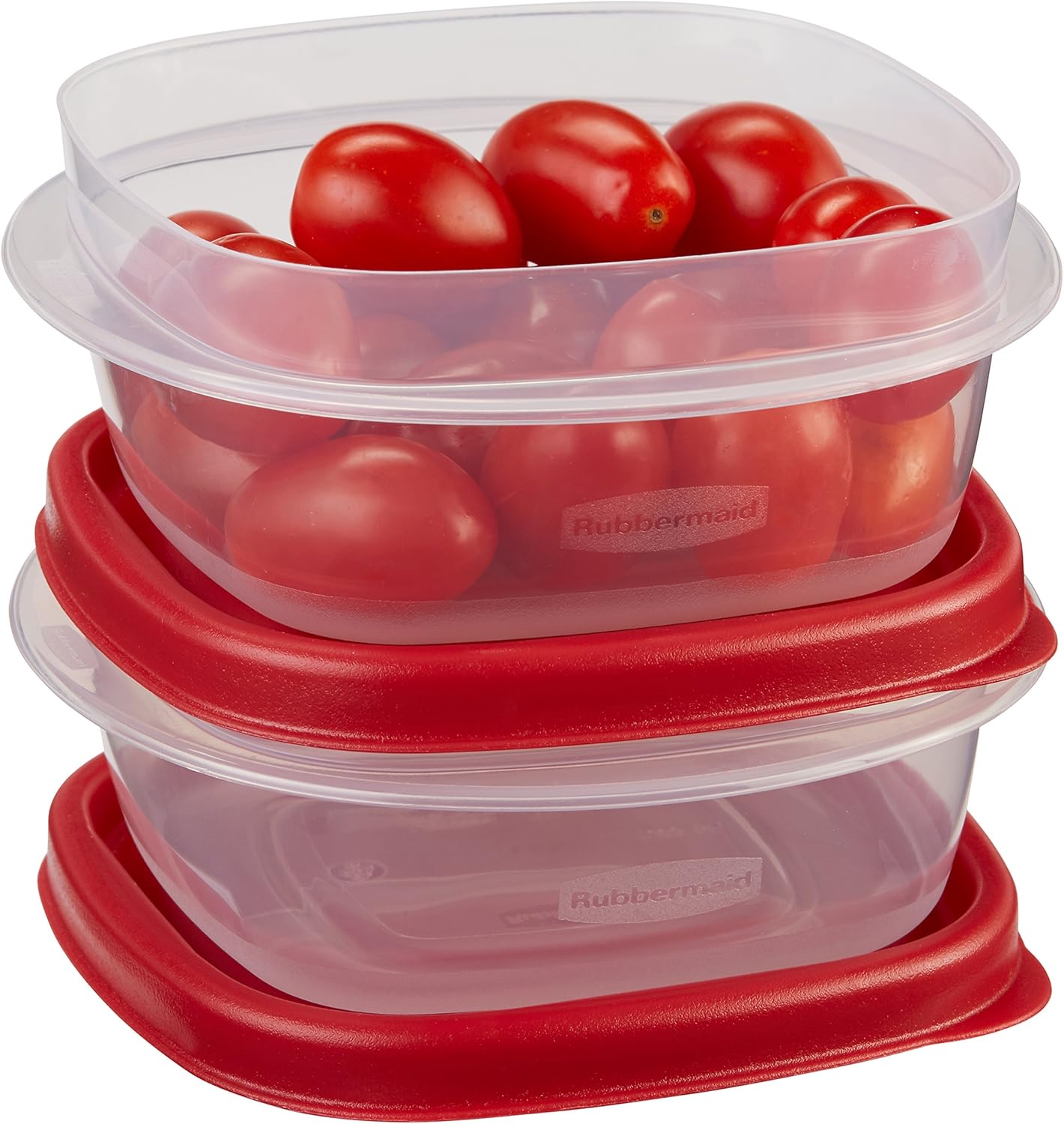 Rubbermaid Easy Find Lids Food Storage Containers, 1.25 Cup, Racer Red, 4-Piece Set