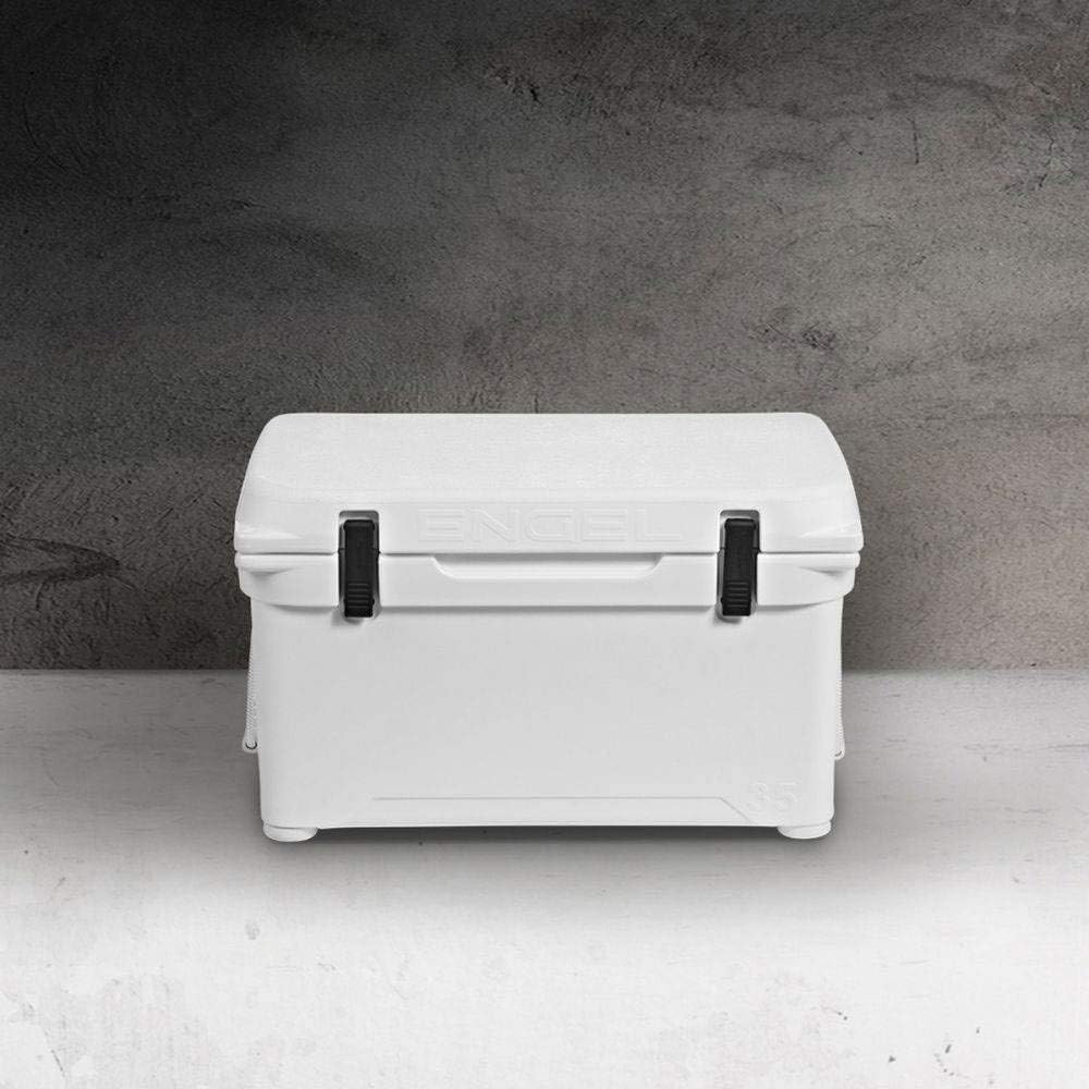 Engel Coolers ENG35 Cooler | 36 Can High Performance Durable Seamless Rotationally Molded Ice Box for Camping, Hunting, and Fishing - White