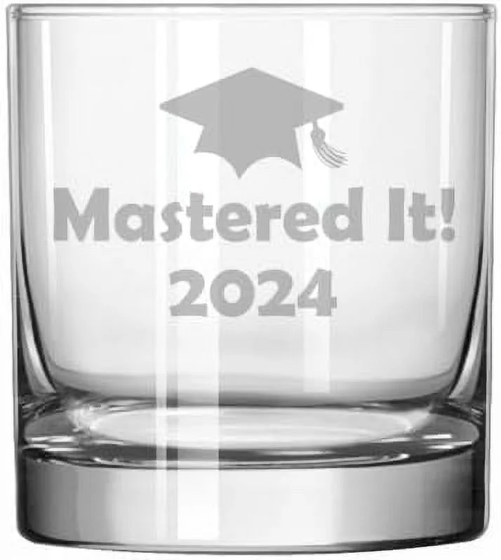 11 Oz Rocks Whiskey Highball Glass Mastered It 2024 Graduation Master’S Degree