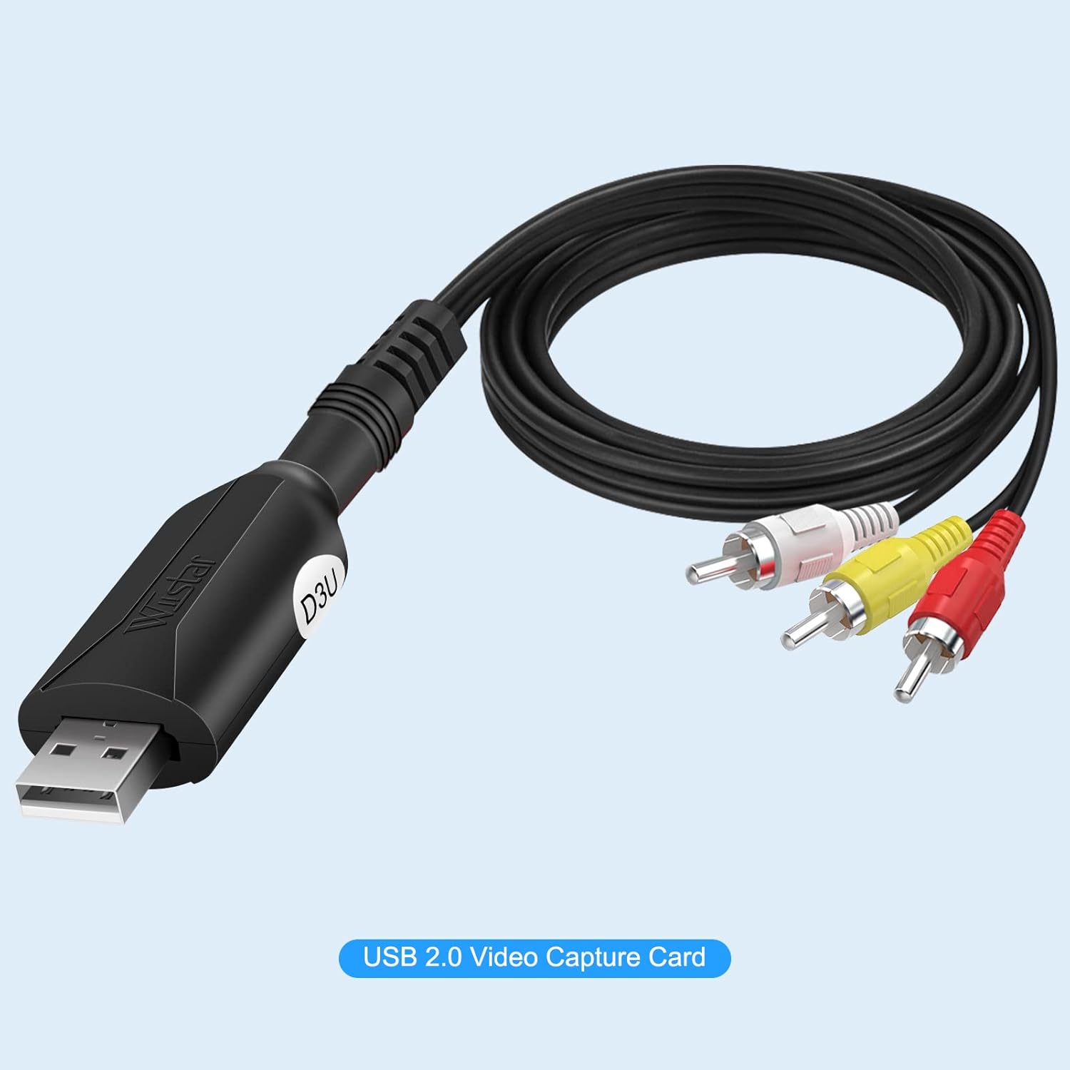 USB 2.0 AV RCA Easy Cap Video Audio Capture Card Device Adapter Video Grabber One Touch VHS VCR TV to DVD Converter Converter, Transfer VHS Home Videos to Mac OS PC Windows 7 8 10 XP 20000