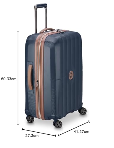 DELSEY PARIS Carrousel Hardside Expandable Luggage with Spinner Wheels, Navy, Carry-on 21 Inch