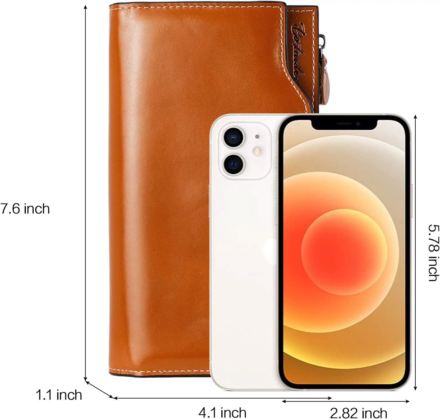 BOSTANTEN Womens Leather Wallets RFID Blocking Large Capacity Credit Cards Holder Phone Clutch