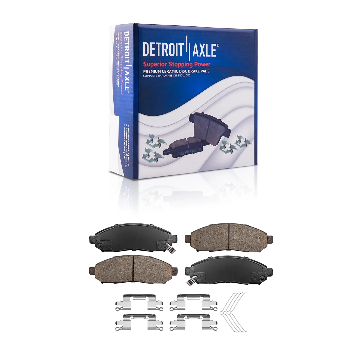 Detroit Axle - Front Brake Pads for Nissan Pathfinder Frontier Xterra Suzuki Equator Ceramic Brakes Pads Replacement pair