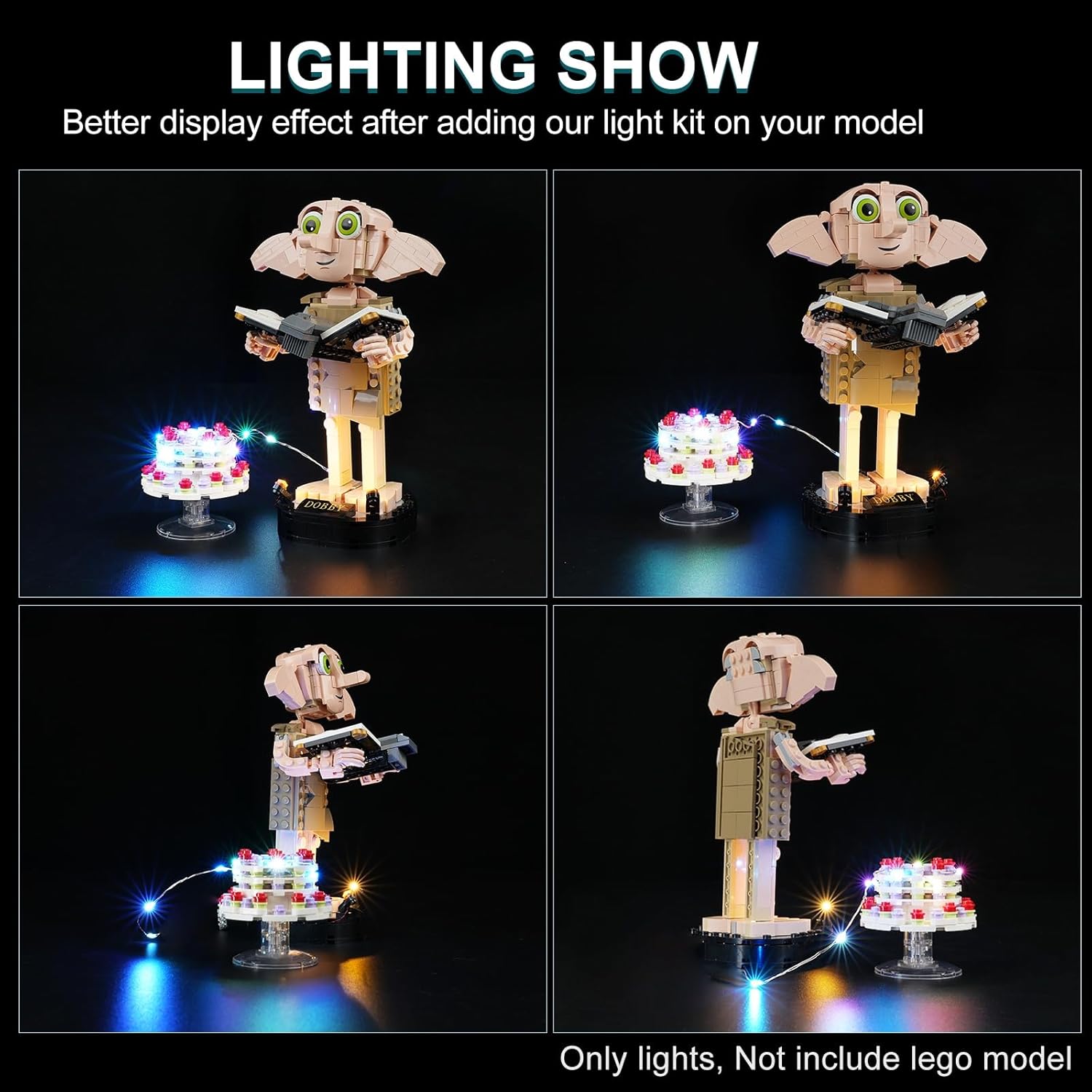 LED Light Kit for Lego Harry Potter Dobby The House-Elf 76421 Building Set, Creative Lighting kit Compatible with Lego 76421 (Lights Only, No Lego Set)