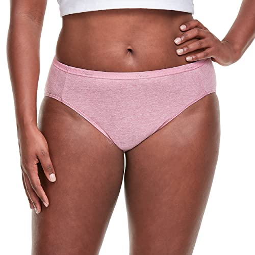 Hanes women's Hi-Cut Panties Pack, Lightweight Cotton Hi-Cuts, 6-Pack (Retired, Colors May Vary)
