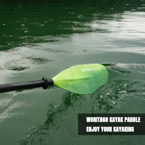 Kayak Paddles with Alloy Shaft and PP Blade, Floating Kayaking Oars, Adjustable 230-250 cm/90-98 Inches, 210-230 cm/82-90 Inches