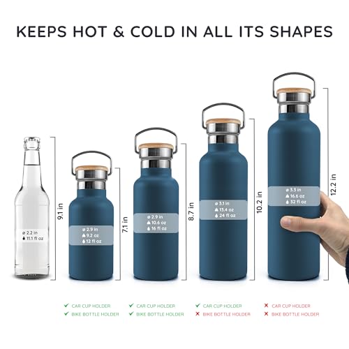 Bambaw 32 oz Water Bottle | Insulated Water Bottles | Water Bottle Stainless Steel | Insulated Travel Water Bottle | Insulated Water Bottle | Stainless Steel Water Bottles | 1 Liter Water Bottles