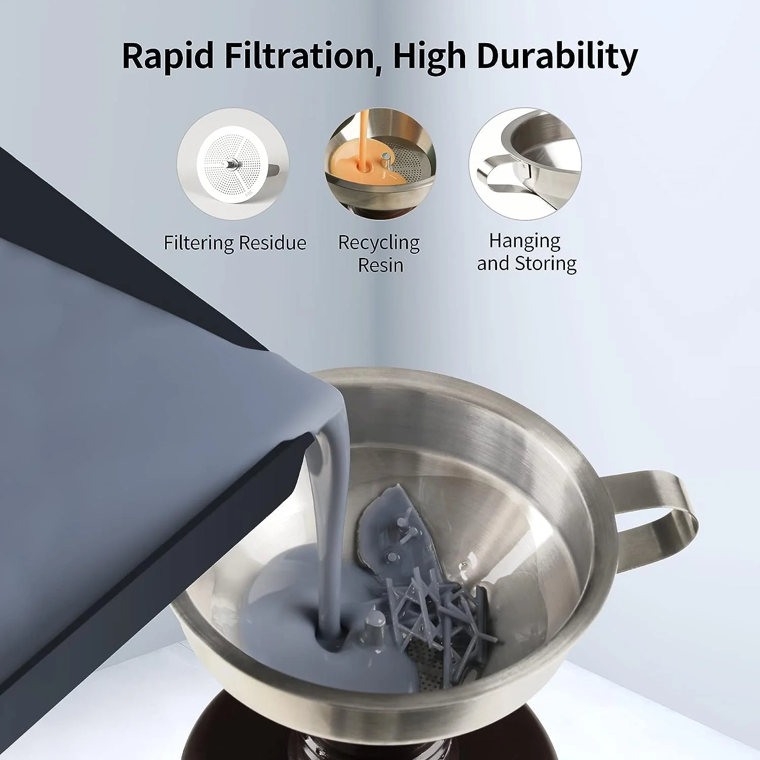 ANYCUBIC LCD 3D Printer Tool Kits, Silicone Pad, Stainless Steel Resin Filter, Multi-Function Water Bottle, Clean Cloth, Golves, Plastic Nipper for 3D Printing Accessories