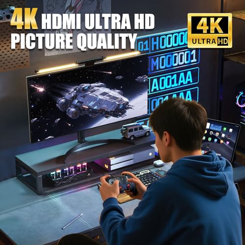 Retro Gaming Console with 35500+ Classic Games, 64GB Plug & Play TV Stick, 43 Emulators, 4K HDMI Output, Dual 2.4GHz Wireless Controllers, Plug & Play TV Video Games, Arcade Gaming Fun(64G)