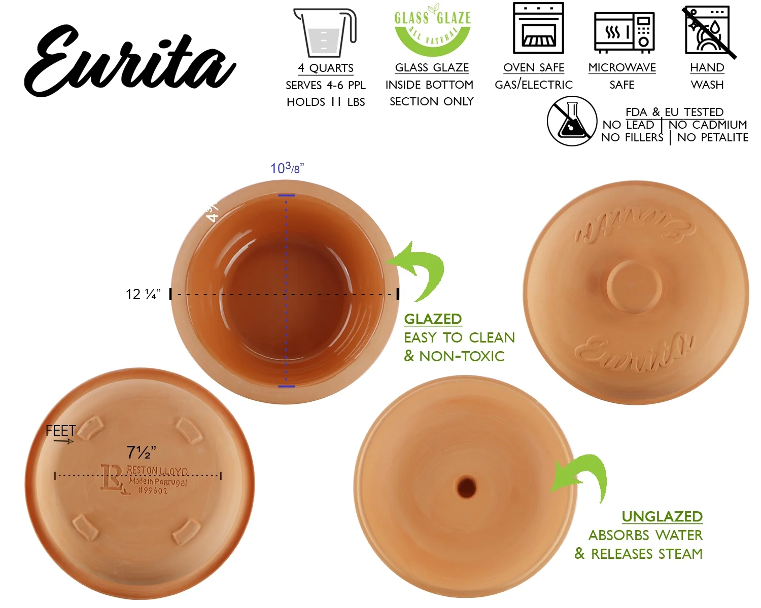 Reston Lloyd 99602 4 qt. Eurita Roaster Dutch Oven