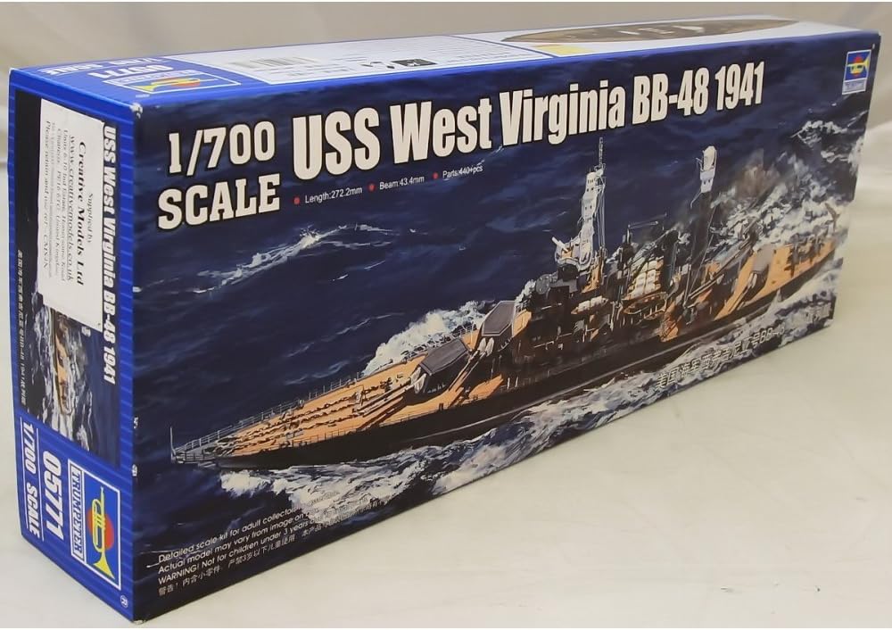 Trumpeter USS West Virginia BB48 Battleship 1941 Model Kit (1/700 Scale)