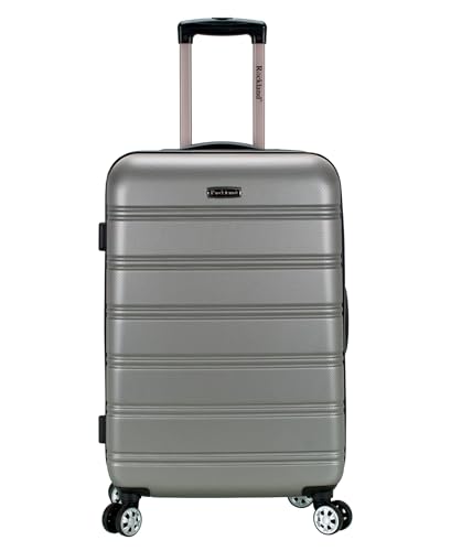 Rockland Melbourne Hardside Expandable Luggage with Spinner Wheels, 2TONENAVY, 2 Piece (20/28)