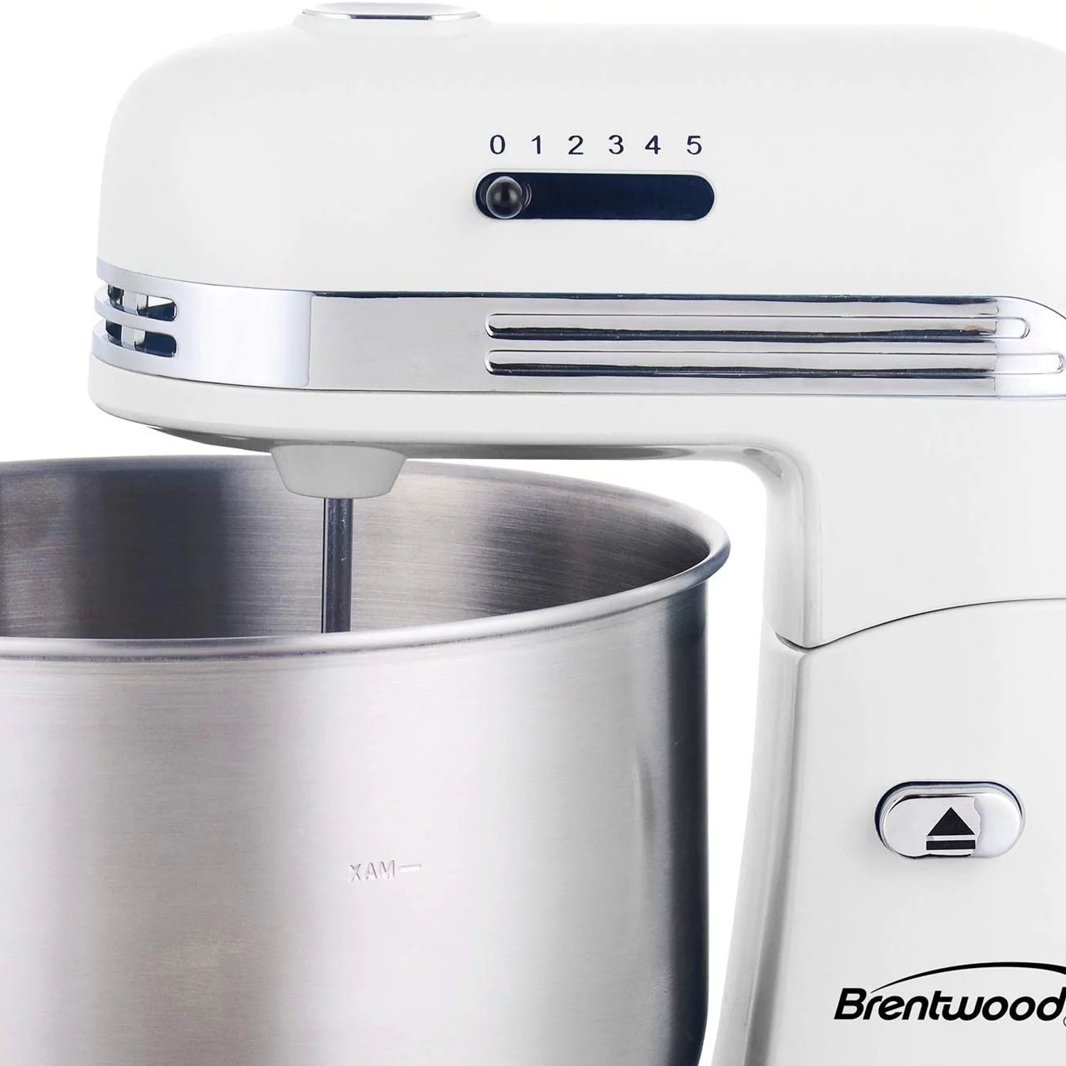 Brentwood SM-1162W 5-Speed Stand Mixer with 3.5 Qt Stainless Steel Mixing Bowl, White