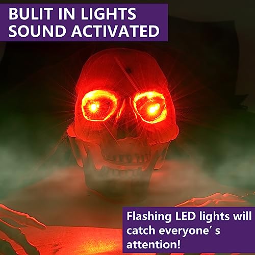 Halloween Light-Up Animated Zombie Groundbreaker with Creepy Sound for Halloween Outdoor,Lawn,Yard,Garden,Patio Decorations