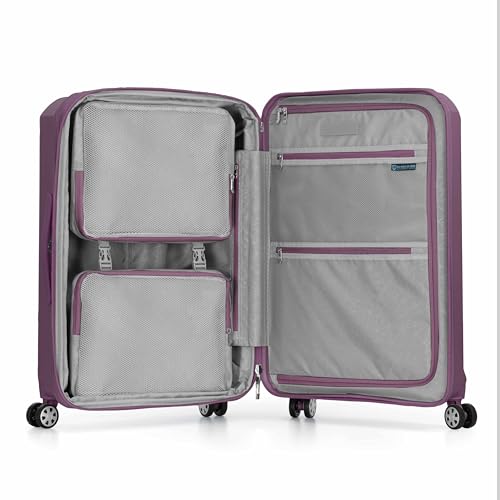 Traveler's Choice Pagosa Indestructible Hardshell Expandable Spinner Luggage, Black, 22