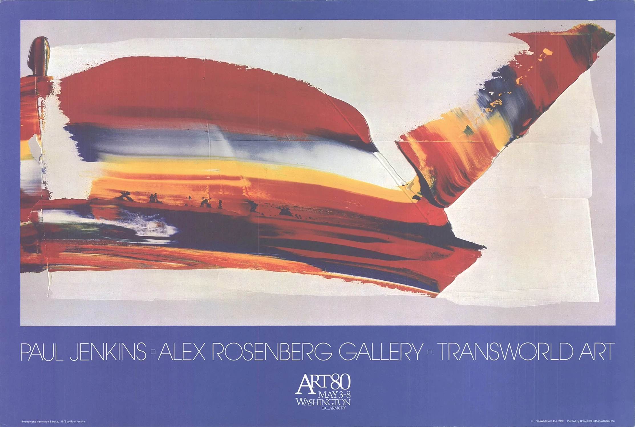 PAUL JENKINS Phenomena Vermillion Baraka, 1980