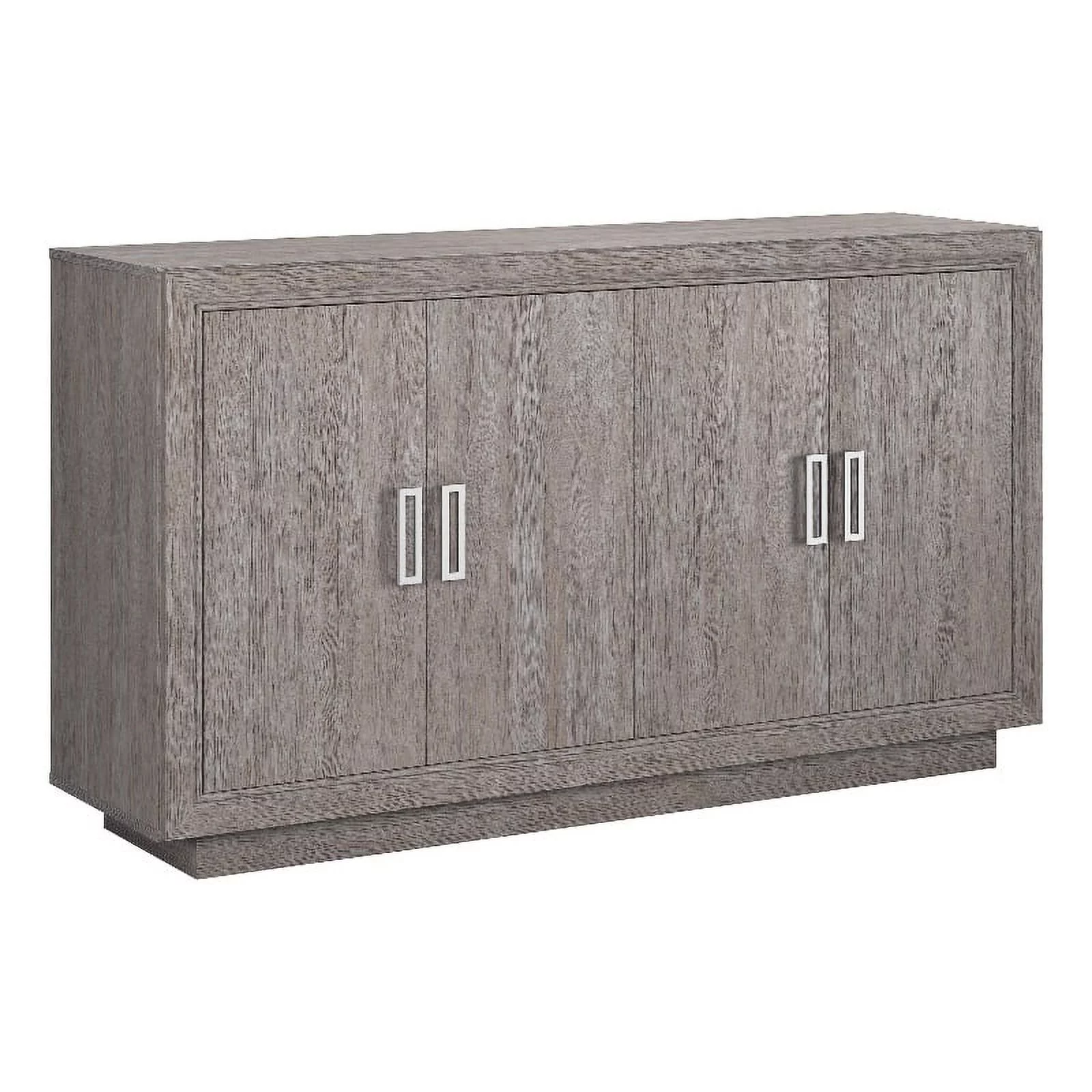 Pemberly Row Modern Engineered Wood Credenza in Ashen Oak Finish