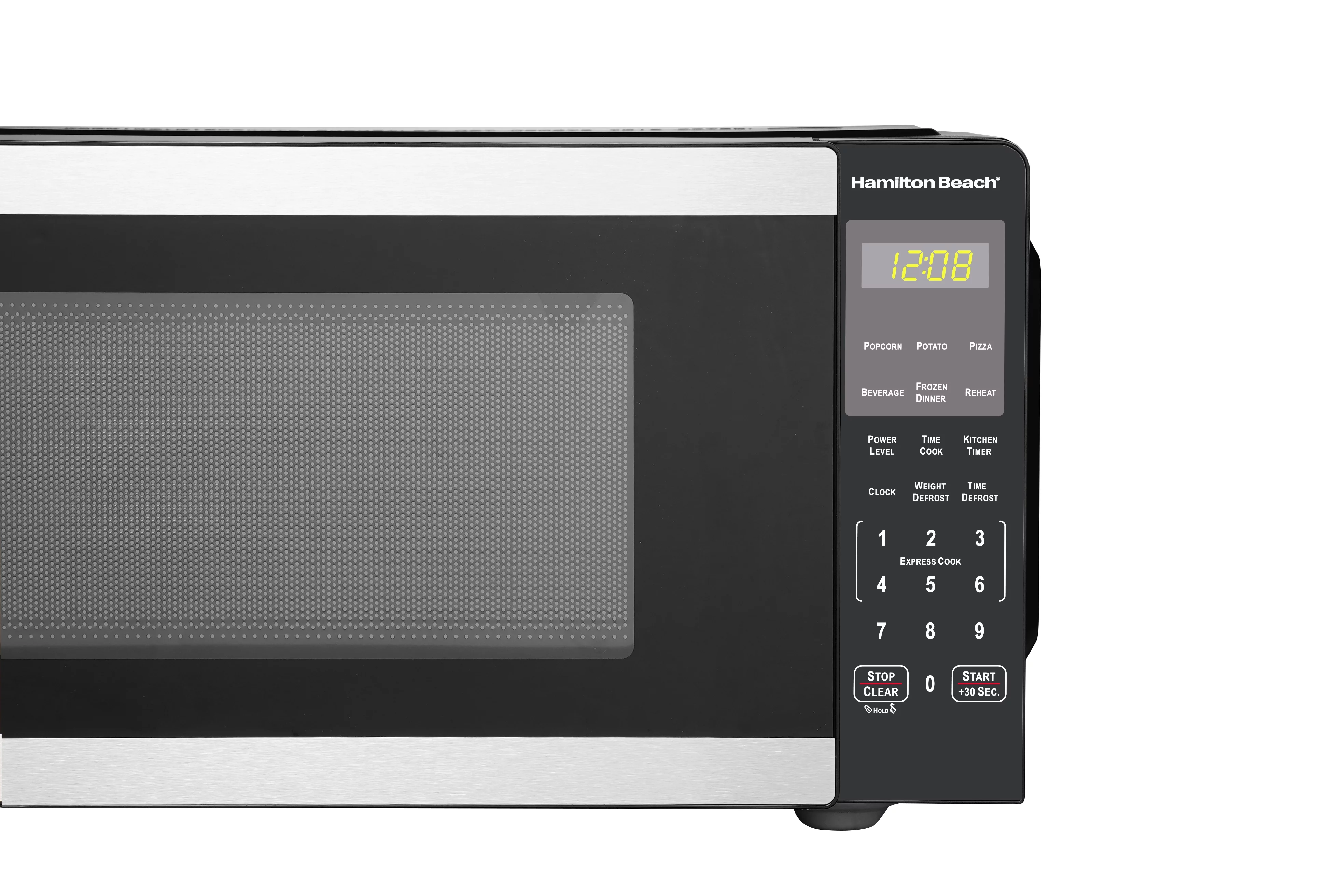Hamilton Beach 0.9 Cu ft Countertop Microwave Oven, Stainless Steel, New