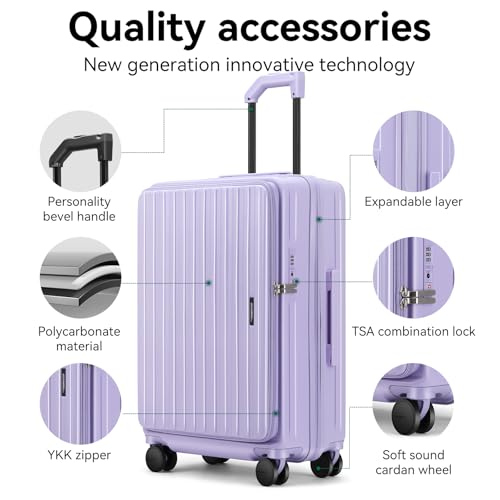ROAMING Grace Expandable Carry On Luggage Airline Approved, 20 Inch Hardside Carry On Suitcase with Wheels, Travel Harshell Spinner Small Luggage with Tsa Lock, Jade cyan, 20-Inch Carry-On
