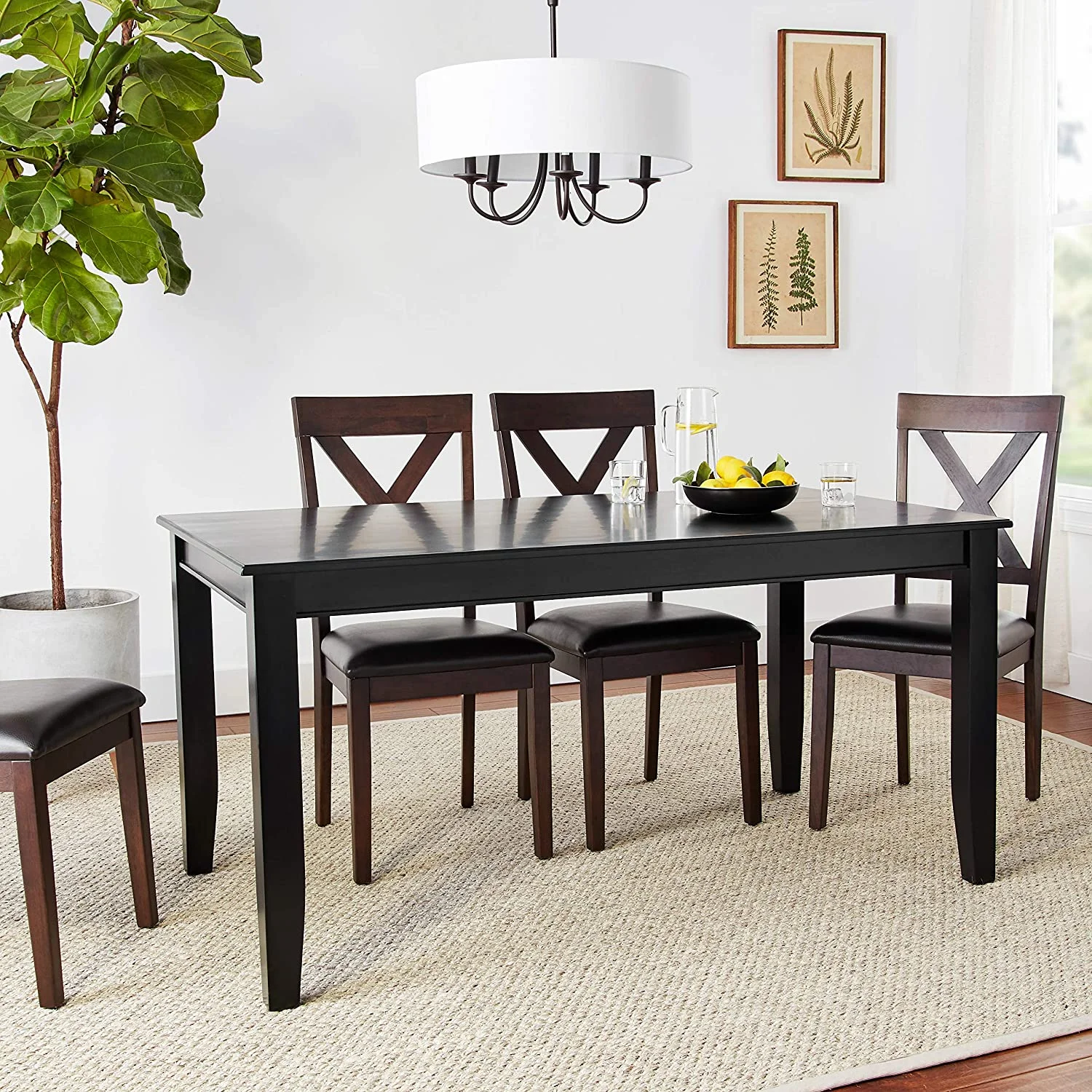 East West Furniture Dudley 60 Inch Rectangular Dining Table