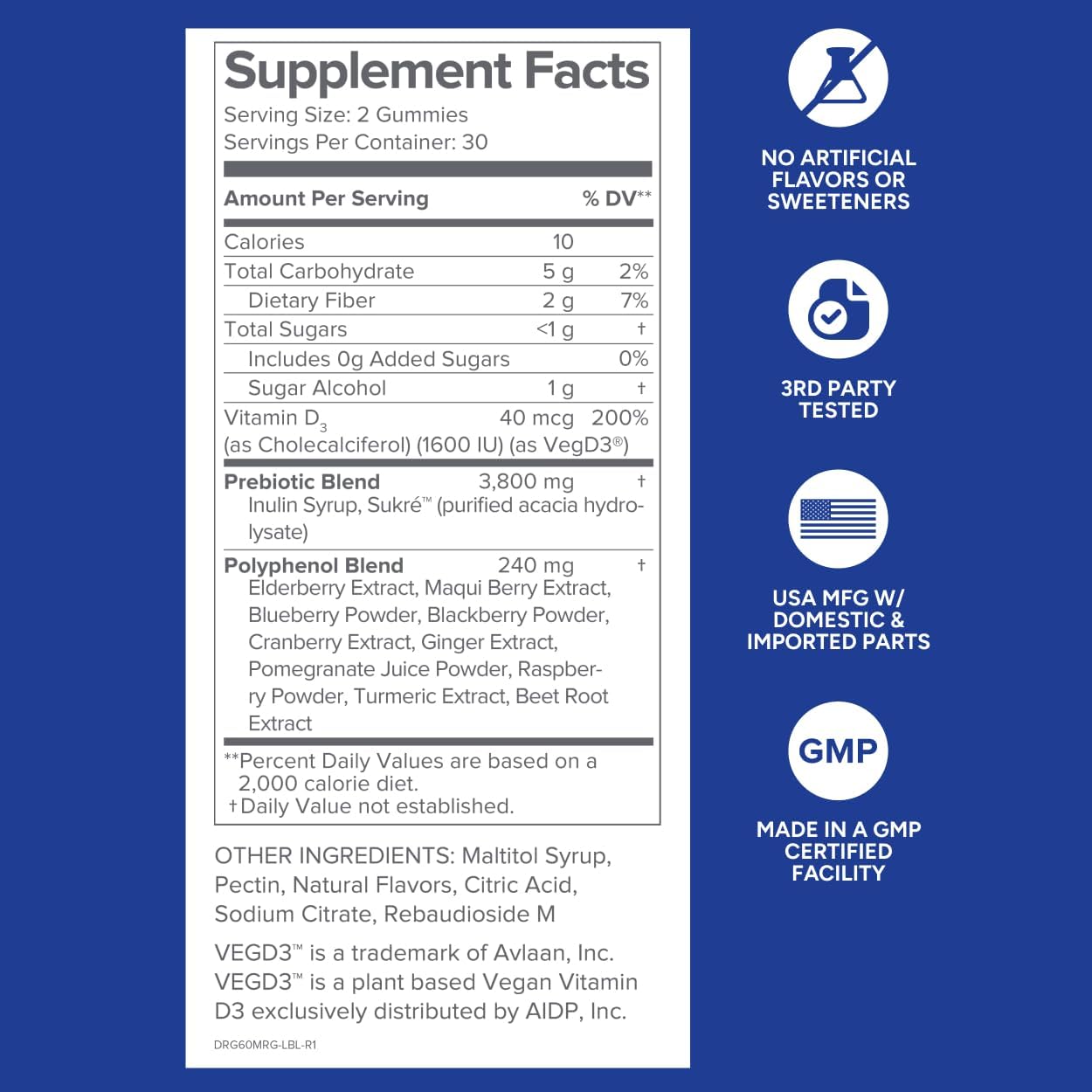 Gundry MD Mighty Reds Gummies, Gluten Free Soy Free Multivitamin Supplement Chews with Polyphenols, Antioxidants, Prebiotic Fiber, and Vitamin D - (30 Servings)