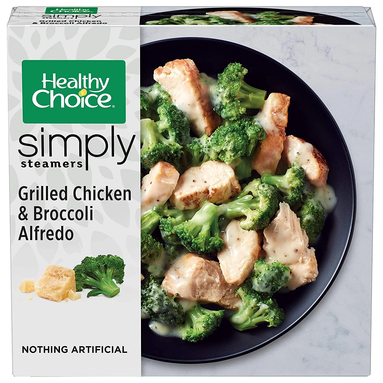 Healthy Choice Simply Steamers Grilled Chicken Breasts & Broccoli Alfredo - Frozen Meal - Nothing Artificial - 12 Pack (9.15 Oz Each) - Ready Set Gourmet Donate a Meal Program