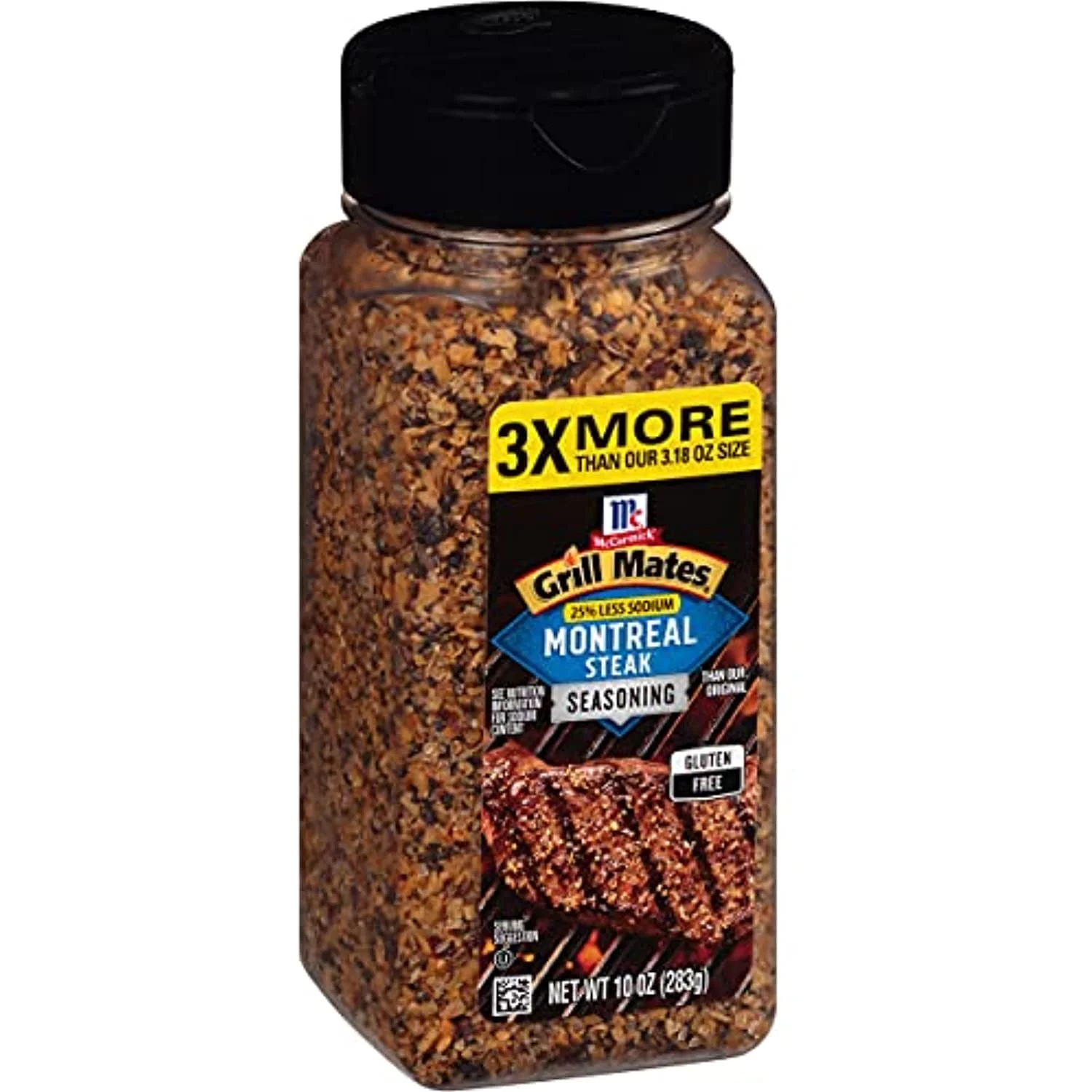 Mccormick Grill Mates 25% Less Sodium Montreal Steak Seasoning, 10 Oz