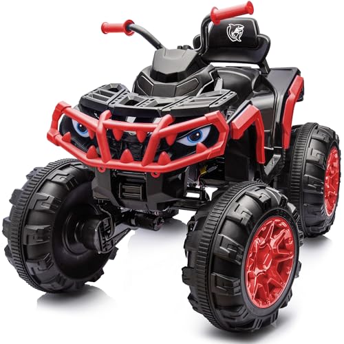 Shark Kids ATV 4 Wheeler, 24V 4WD Electric ATV Ride On Toy for Big Kids, 4X200W Motor, 5.6Mph Max Speed - Green