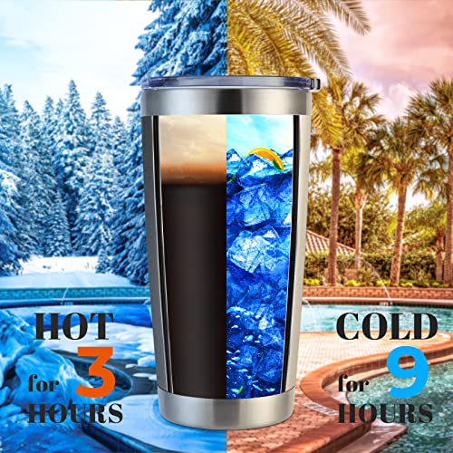 DOMICARE 20oz Stainless Steel Tumbler Bulk with Lid, Double Wall Vacuum Insulated Travel Mug, Powder Coated Coffee Cup, Powder Black, 8 Pack