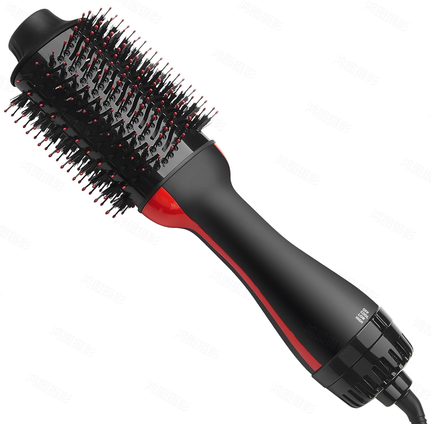 Hot Air Brush Hair Brush Dryer Blow Dryer Brush in One Step 4 in 1 Styling Tools with Ceramic Oval Barrel and Styler Volumizer, Salon-Grade Hot Air Hair Dryer Straightener Brush for All Hair Types