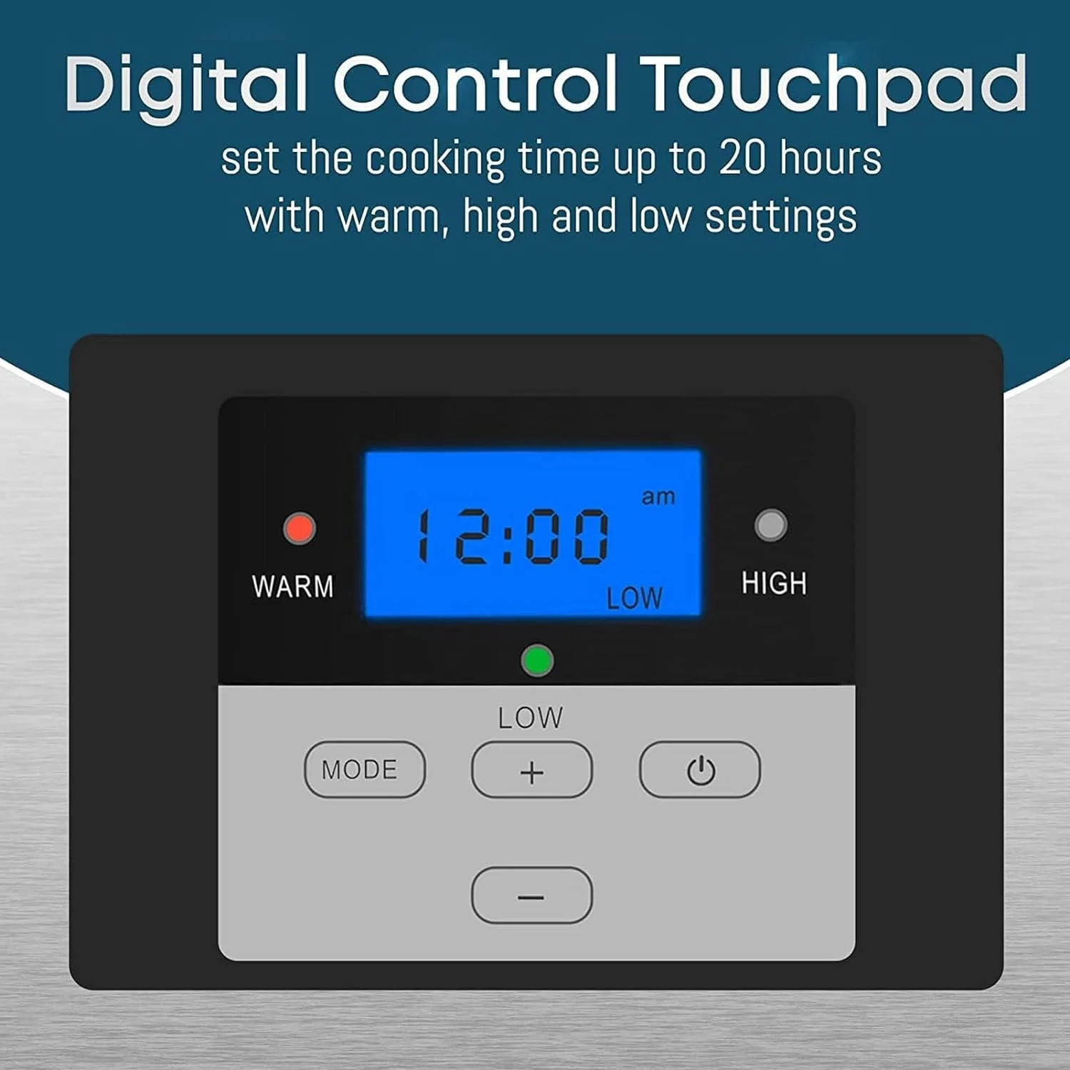 8.5-Quart Digital Programmable Slow Cooker - Adjustable Temp, Entrees, Stews & Dips