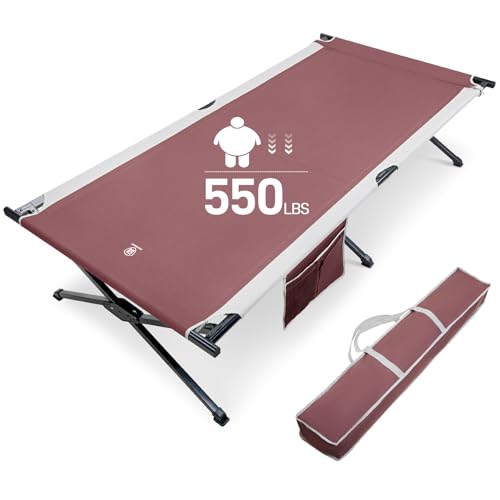 EVER ADVANCED Extra Wide Camping Cot for Adults Oversized XXL Sleeping Cots Folding Cot Bed with Carry Bag, 84.3