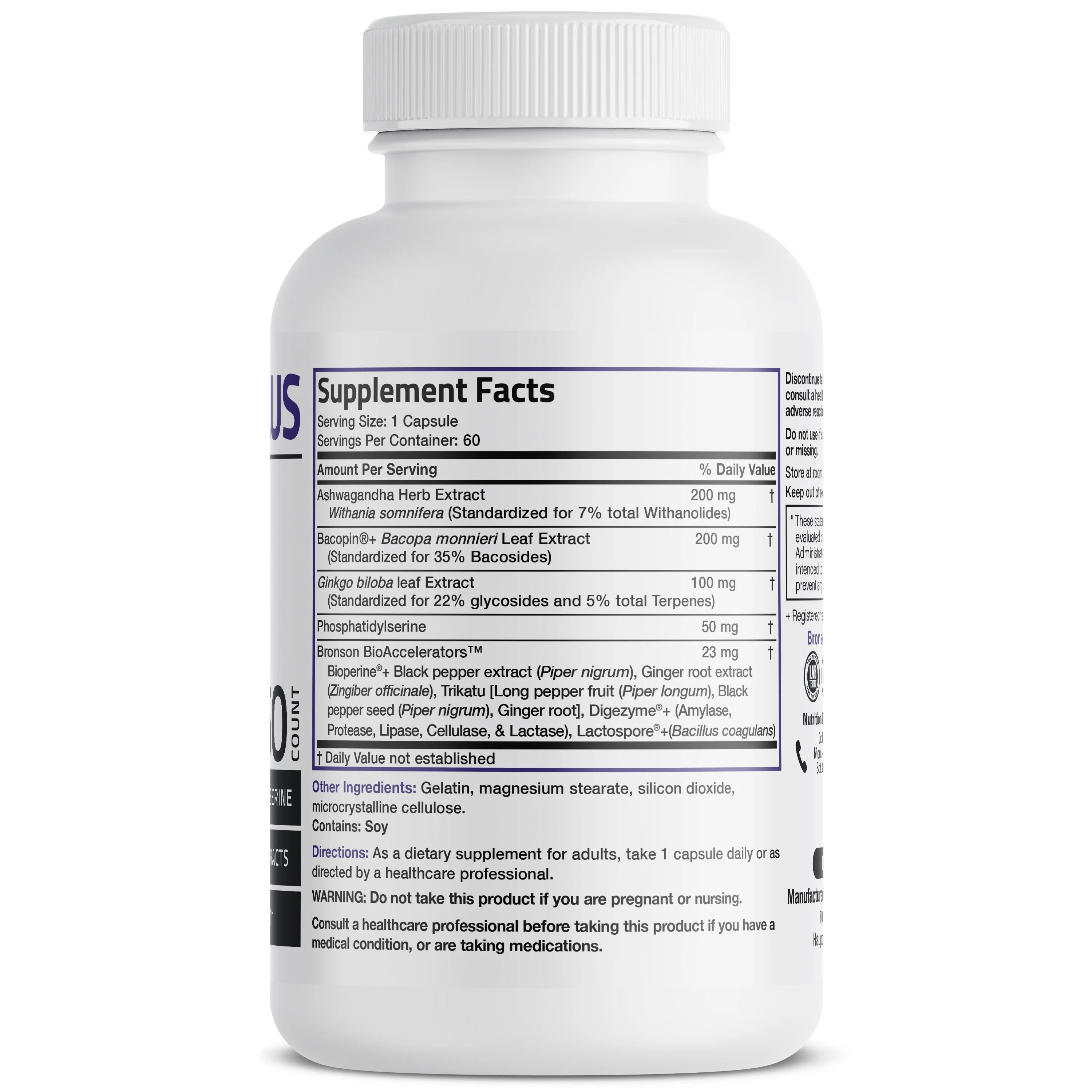 Bronson Cogni-PS Plus. 60 Capsules