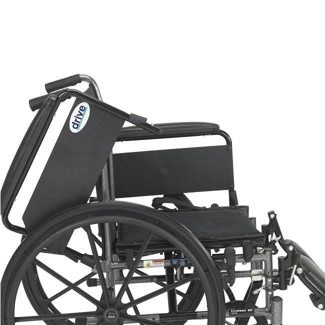 Drive Medical - Cruiser III Light Weight Wheelchair with Flip Back Removable Arms