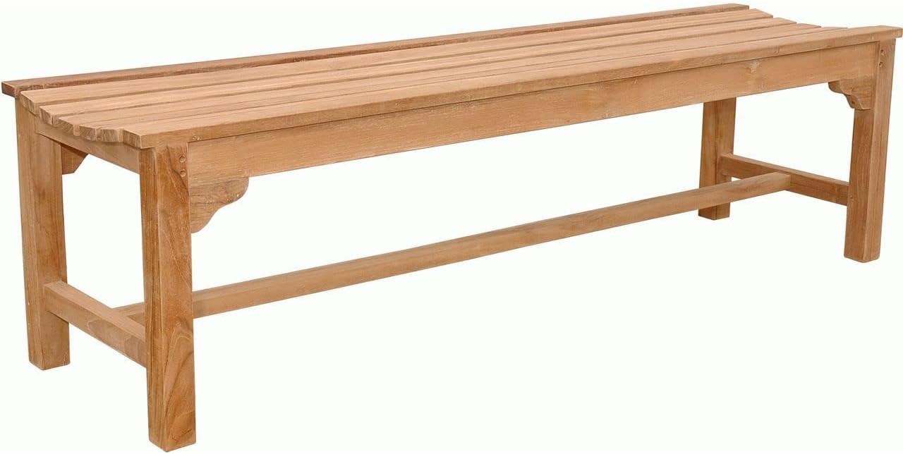 Anderson Teak BH-067B - No Cushion Hampton 3-Seater Backless Bench